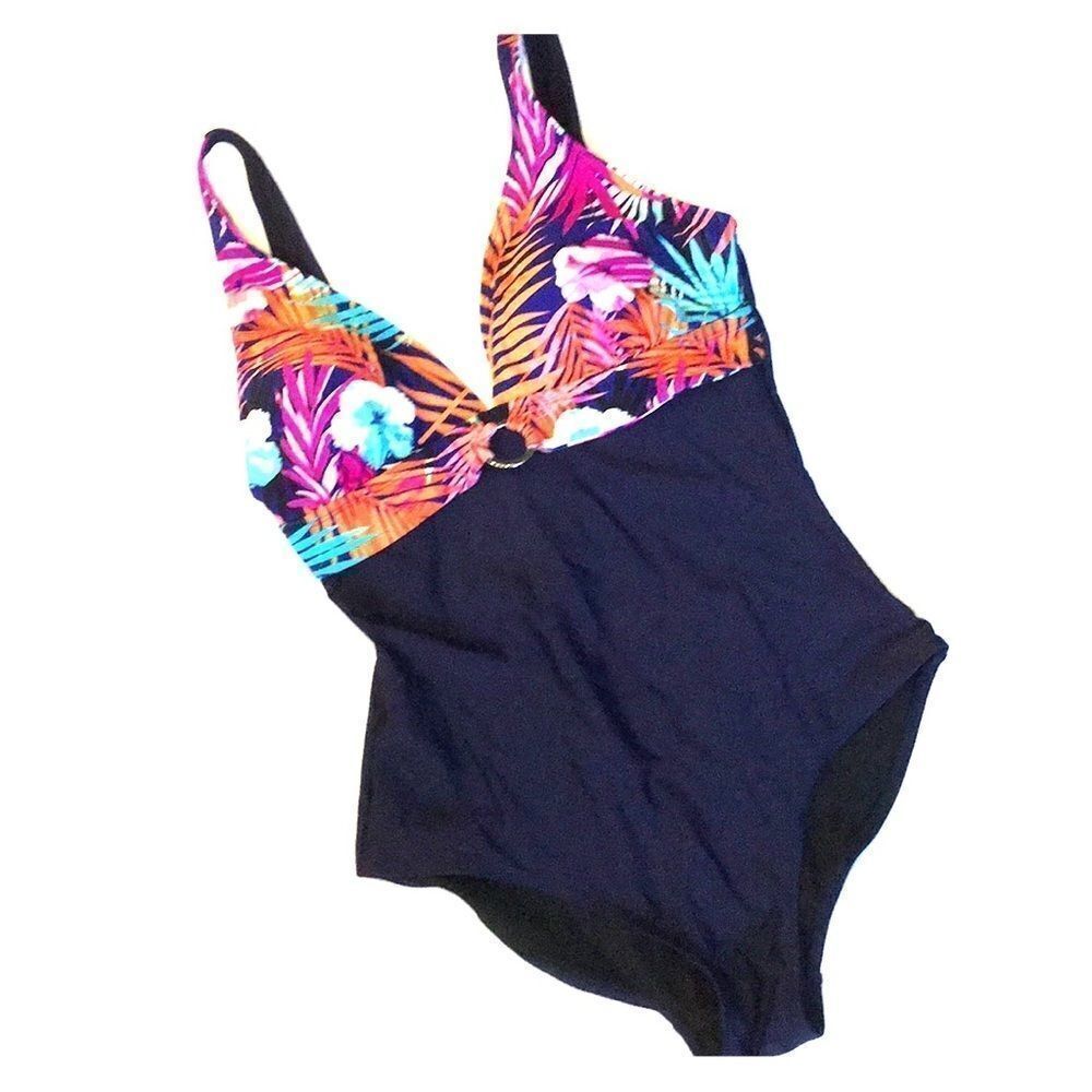 YBL ONE PIECE TROPICAL PRINT SWIM SUIT 12